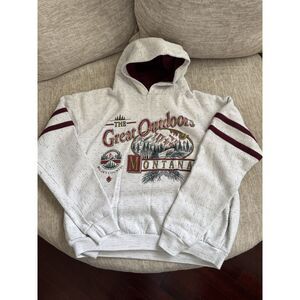 Gray Vintage Pacific Style Great Outdoors Montana Size Large Graphic Sweatshirt